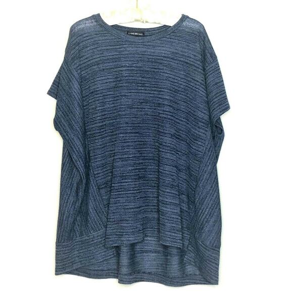 Lane Bryant Womens Sweater Size 18 Size 20 Blue Short Sleeve Boxy Oversized - Picture 8 of 10